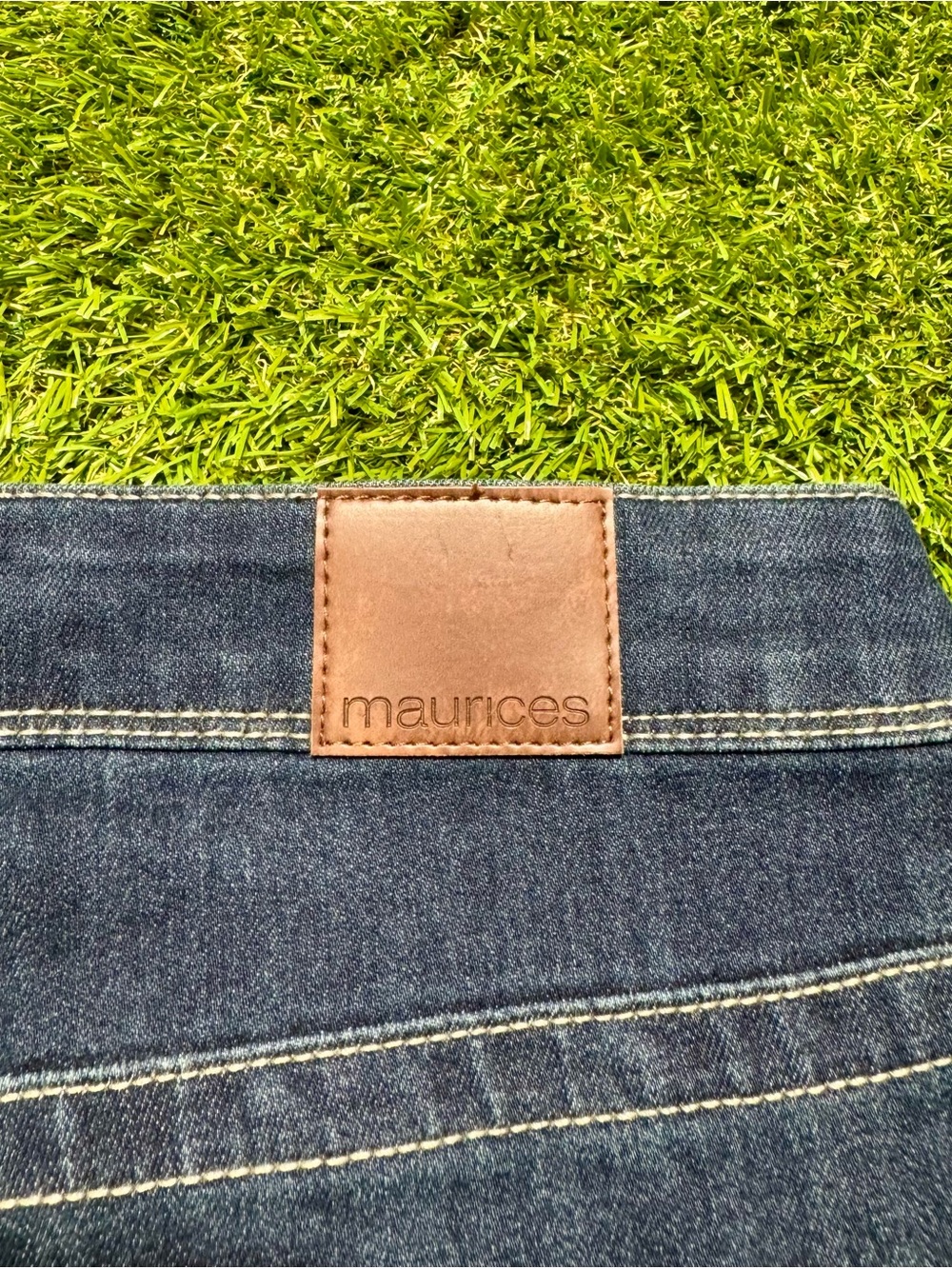maurices Denim Flex Bootcut Jeans Mid Rise Stretch Women’s 14W Navy Blue - Picture 13 of 14